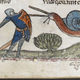 Imagen para el artículo titulado Hay un montón de pinturas medievales de caballeros luchando contra caracoles gigantes y nadie sabe bien por qué